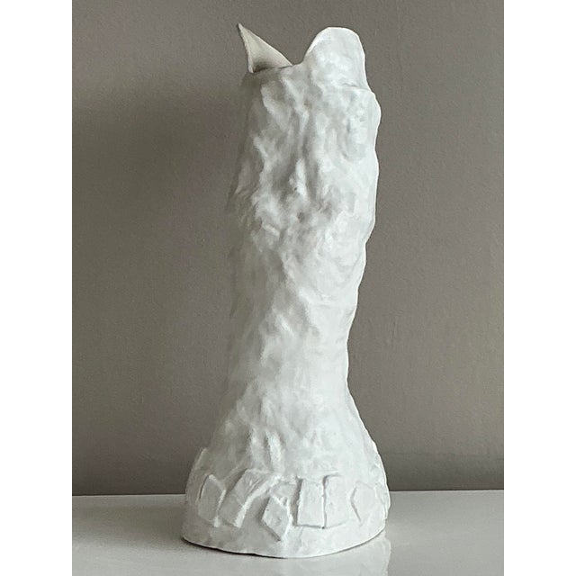 A commanding work of Brutalist-inspired studio pottery, this original hand-built vase is a powerful sculptural statement....