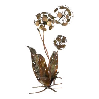 Brutalist Torch Cut Metal Sculpture Signed Berger '78 For Sale