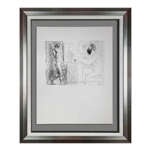 Pablo Picasso (1881 - 1973 ) Lithograph | Custom Frame | Limited Edition | Sculptor Seated by Window | Sign