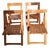 Vintage Folding Chairs in Wood by Aldo Jacober, 1968, Set of 4 For Sale
