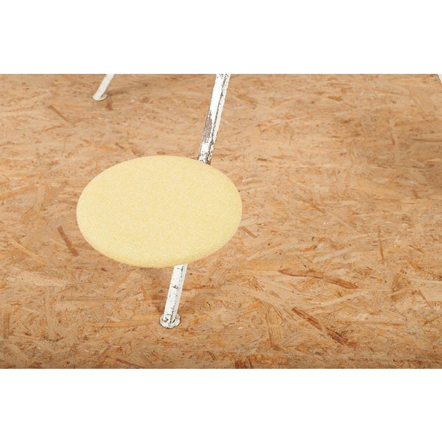 Table Set with White Metal Frame and Plywood Tabletop For Sale - Image 5 of 16