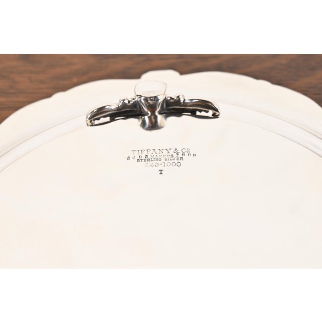 Silver Tiffany & Co. Antique Victorian Sterling Silver Footed Serving Tray For Sale - Image 8 of 10