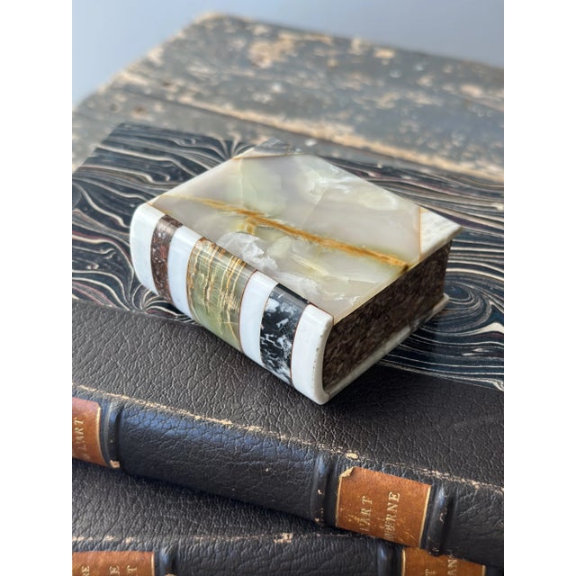 Early 20th Century Antique Grand Tour Trompe l'Oeil Marble Book Paperweight, Circa Early 20th Century For Sale - Image 5 of 12