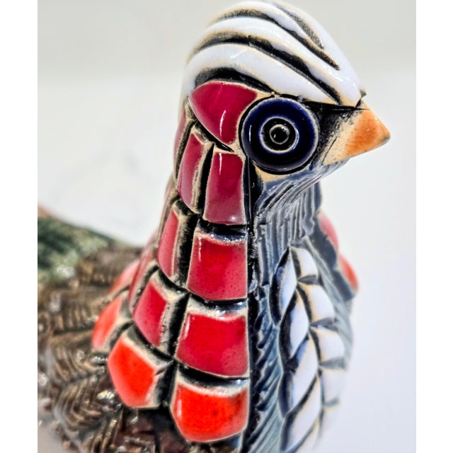 Vintage Artesania Rinconada Ceramic Pheasant Bird Figurine, Uruguay For Sale In Dallas - Image 6 of 10