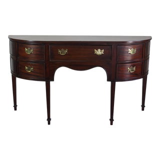 Vintage Demi Lune Mahogany Server Sideboard or Console For Sale