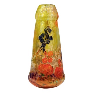 Large Art Nouveau Cameo Vase from Daum Nancy, 1890s For Sale