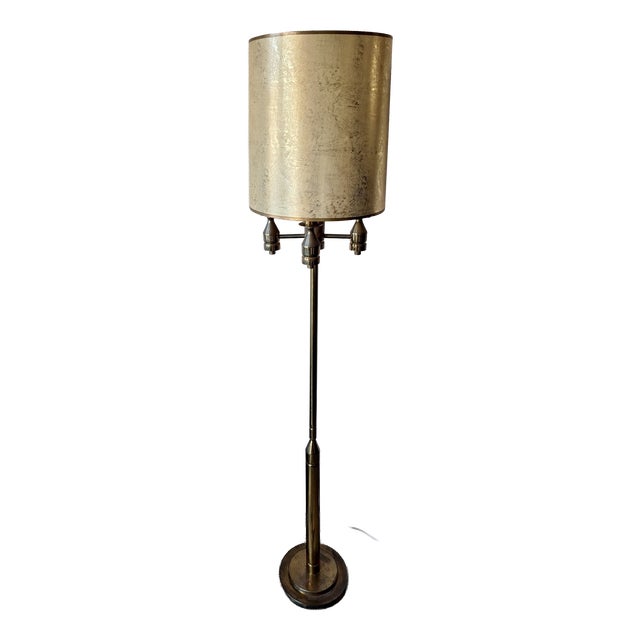 Mid-Century Modern Brutalist Brass Four-Light Floor Lamp, 1960s For Sale