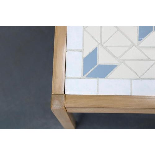 Small Tile Beech Table, Denmark, 1970s For Sale - Image 8 of 11