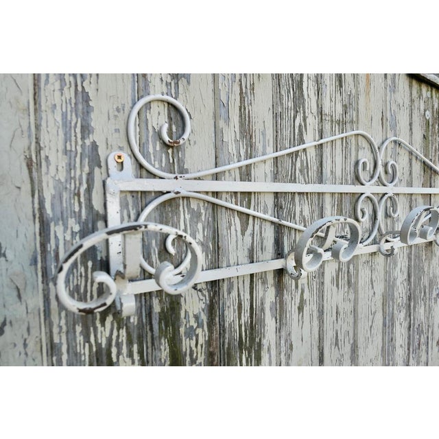 Mid-Century Wrought Iron Hat and Coat Rack, 1960s For Sale - Image 4 of 8