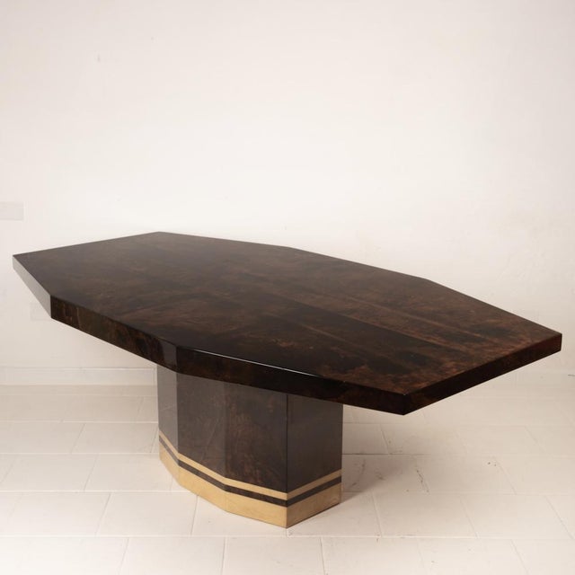1970s Model 2007D Dining Table by Nucci Valsecchi for Aldo Tura, 1970 For Sale - Image 5 of 18
