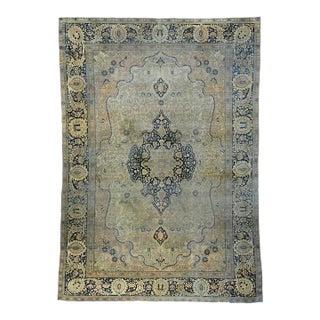 Antique Mohtasham Kashan Rug 6'11'' X 10'2'' For Sale