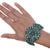 6.75" c1940's Zuni Cluster turquoise and silver cuff bracelet For Sale - Image 11 of 11