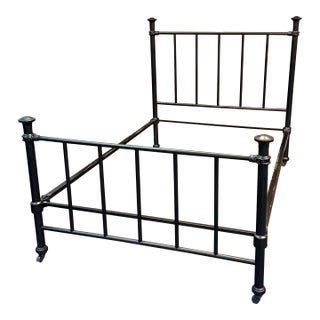Full Size Antique Iron Rod Bed Frame For Sale