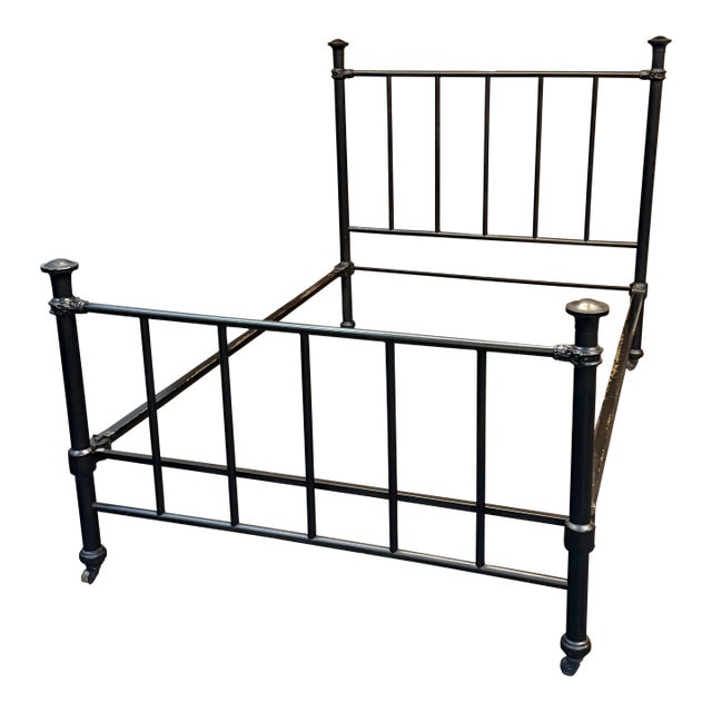 Full Size Antique Iron Rod Bed Frame For Sale