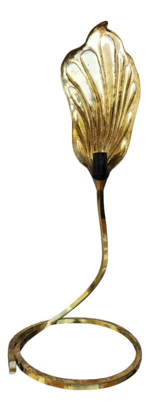 Mid Century Modern Italian Single Leaf Desk Lamp by Carlo Giorgi & Tommaso Barbi