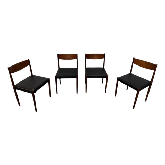 Mid-Century Danish Modern Teak Dining Chairs - Set of 4 - Reupholstered! For Sale
