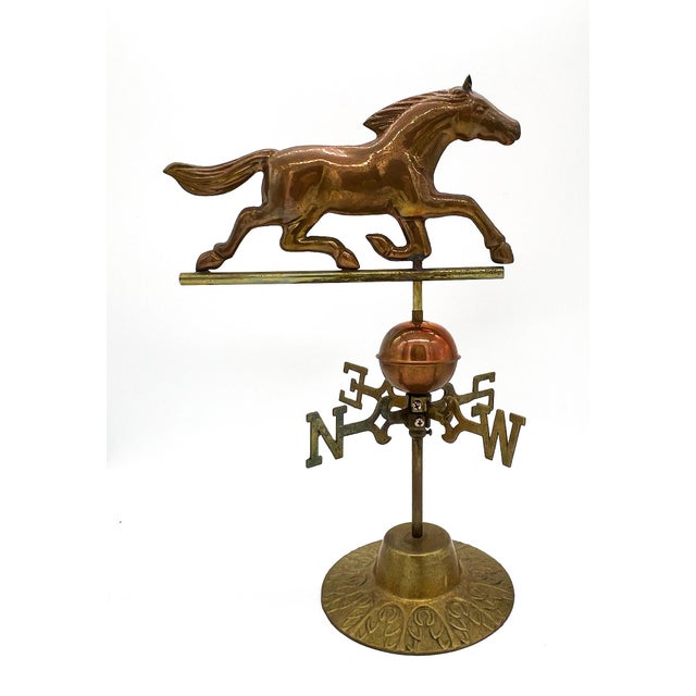Mid 20th Century Vintage Copper & Brass Horse Weathervane – Americana / Country Rustic For Sale - Image 5 of 10