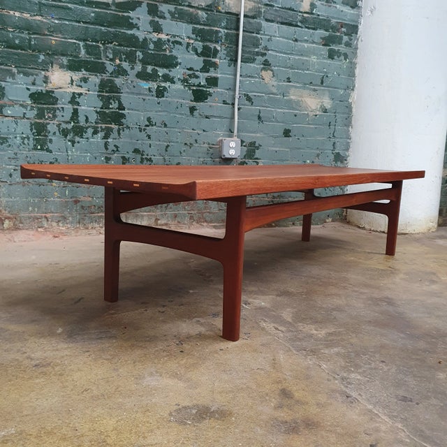 Wood Vintage Solid Teak Coffee Table by Tove and Edvard Kindt-Larsen for Ab Seffle Mobelfabrik For Sale - Image 7 of 11