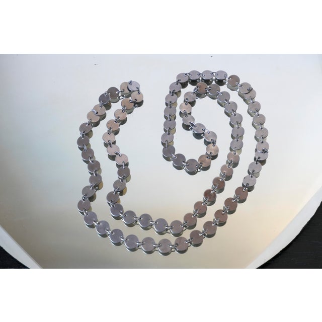 Contemporary 1970s Silver Round-Link Necklace For Sale - Image 3 of 11