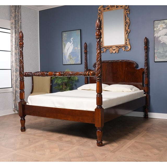 2020s Niagara Furniture Queen Size Poster Bedframe For Sale - Image 5 of 11
