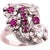 14 Karat White Gold Ruby and Diamond Cocktail Ring, Size 6 For Sale - Image 10 of 10