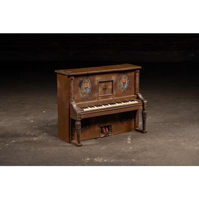 Industrial Vintage Figural Brass Piano Sound and Light Stage Prop For Sale - Image 3 of 14