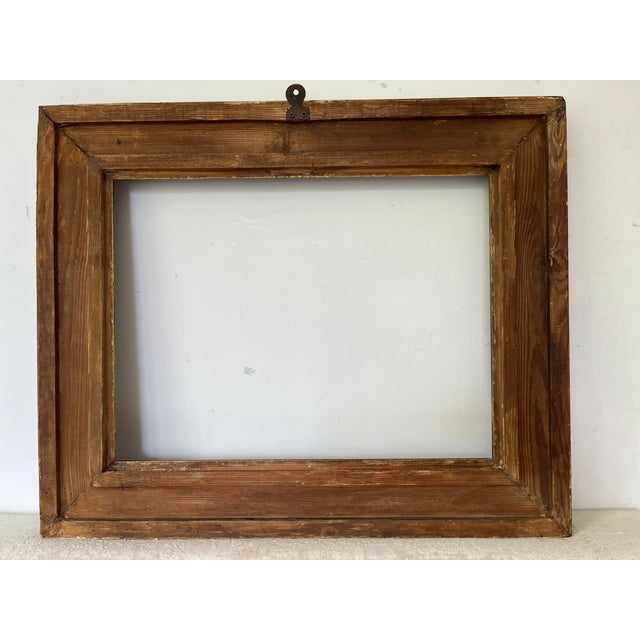Large Vintage Giltwood Picture Frame with Floral Relief, 1930 For Sale - Image 9 of 12