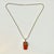 Art Nouveau 1970s Vintage Boho Chic Italian Art Nouveau Amber & Sterling Pendant Necklace, 22.5” For Sale - Image 3 of 15