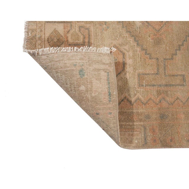 Mid 20th Century Washed Out Vintage Wool Rug For Sale - Image 5 of 6