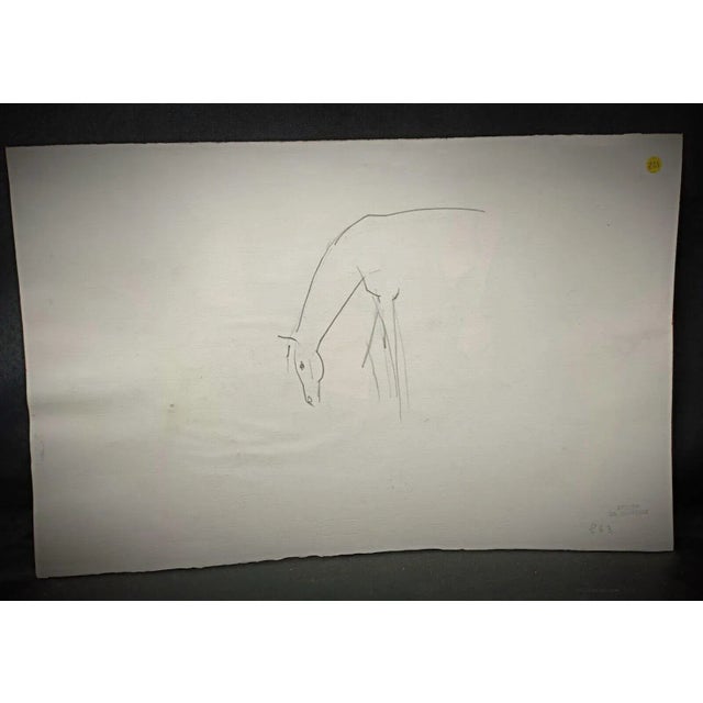This vintage drawing by Jacques Courtade, numbered 91 and stamped, offers a unique and collectible piece of art. Known for...