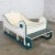 Blue Vintage Sleigh-Style Child, Doll or Dog Bed White With Blue Trim & Nail Head Design For Sale - Image 8 of 13
