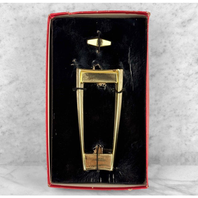 Mid-Century Modern Mid-Century Atomic Ranch Brass Door Knocker by Yale – Old/New Stock For Sale - Image 3 of 8