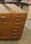 Art Deco Vintage Hamilton Manufacturing Co. Oak Flat File Cabinet For Sale - Image 3 of 5
