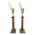 Pair of Neoclassical-Style Brass Column Torchiere Table Lamps For Sale