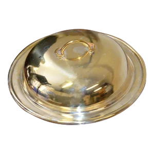 Vintage Italian Gold Silver Plated Covered Serving Dish, France