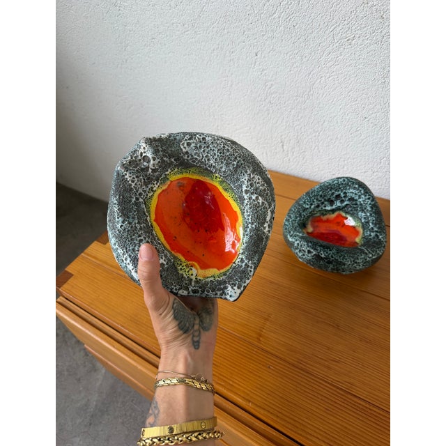 Vintage Fat Lava Ashtrays from Vallauris, 1960s, Set of 2 For Sale - Image 14 of 18