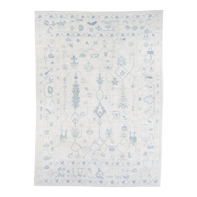 Turkish Oushak Rug 9'2" x 12'7" #20341 For Sale