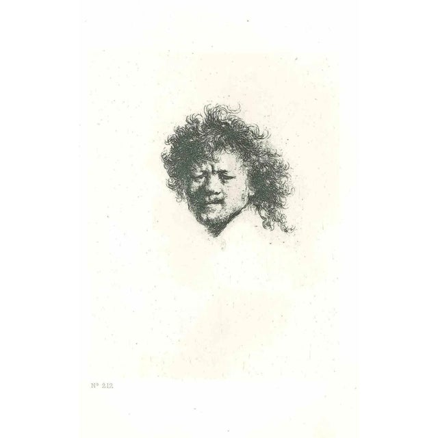 After Rembrandt, Self-Portrait with Long Bushy Hair, Etching, 19th Century For Sale - Image 3 of 3