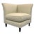Baker Transitional Off-White Diamond Corner Chair For Sale