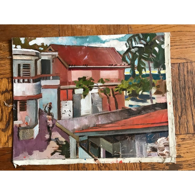 Tropical Paradise Oil Painting For Sale - Image 4 of 4