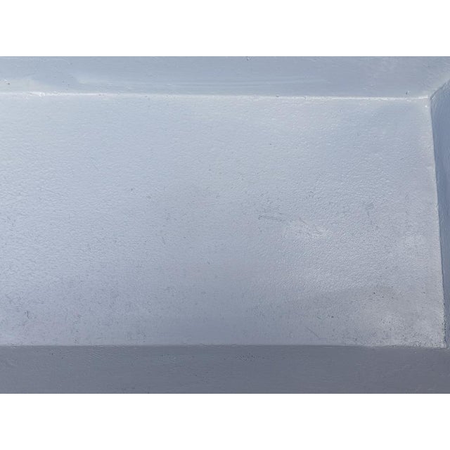Metal Large Vintage Galvanized Steel Farmhouse Sink, 1950s For Sale - Image 7 of 9