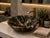 Contemporary Black & Gold Marble Vessel Sink – Natural Stone Bathroom Basin - 16" X 16" X 6" - By Zarva Stone For Sale - Image 3 of 11