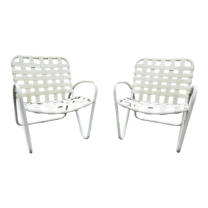 Late 20th Century Brown Jordan Bolero Patio Chairs, A Pair