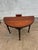Brown Antique Half Moon Tiger Oak Demi Lune Single Drawer Console Table For Sale - Image 8 of 15