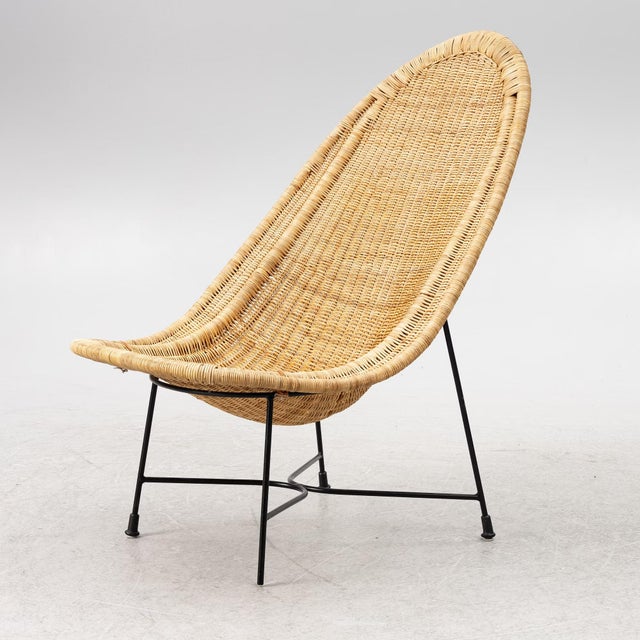 Black Stora Kraal Easy Chair by Kerstin Hörlin-Holmquist, 1950s For Sale - Image 8 of 8