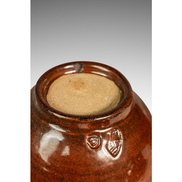 1970s Mid-Century Japanese Modern Glazed Stoneware Rice Cookers / Serving Pots - Set of Two For Sale - Image 15 of 15