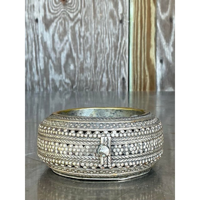 Mid 20th Century Vintage Boho Tibetan Small Bowl For Sale - Image 5 of 8