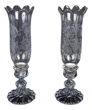 Baccarat Crystal Candleholders, Set of 2