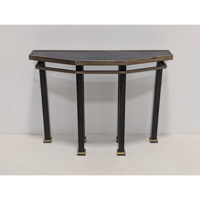 Bespoke Brass Console Table For Sale - Image 3 of 13