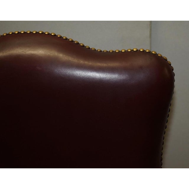 Brown Leather Spencer House Desk Chair For Sale - Image 8 of 18